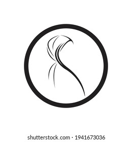 plantilla de diseño de ilustración de vector con logotipo hijab 