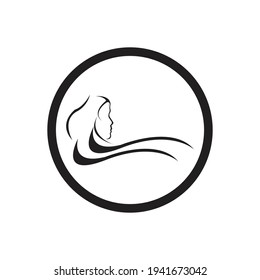 hijab logo vector illustration design template 