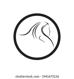 plantilla de diseño de ilustración de vector con logotipo hijab 