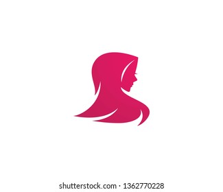Hijab logo vector template