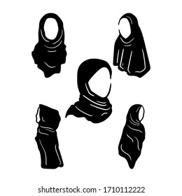 hijab moslem vector design illustration