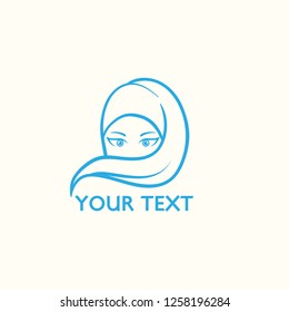 hijab muslim woman vector illustration