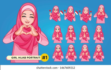 Hijab pack style of hands.