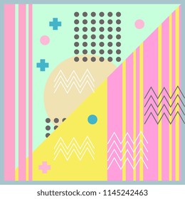 Hijab pattern abstract memphis geometric style