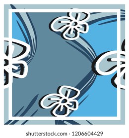 Hijab pattern with abstract trendy modern art design. Vector decorative elegant square background good for fashion textile print and pillow or blanket wrapping.