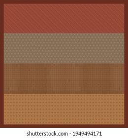 hijab pattern with brown color combination design