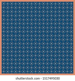 Hijab pattern design on blue background. Textile motifs design
