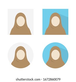 Hijab Profile Avatar Vector Hijab Profile: เวกเตอร์สต็อก (ปลอดค่า ...