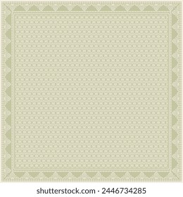 Hijab scarf flower abstract pattern.Ethnic geometric ornament with frame motif border hijab pattern.Design for fabric,print,scarves,shawl,kerchief,bandana,clothing,pareo,pillows,tablecloth,decoration.
