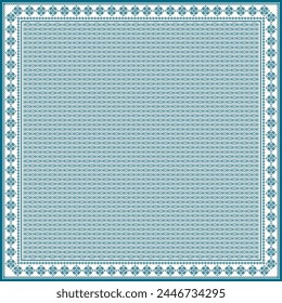 Hijab scarf flower abstract pattern.Ethnic geometric ornament with frame motif border hijab pattern.Design for fabric,print,scarves,shawl,kerchief,bandana,clothing,pareo,pillows,tablecloth,decoration.