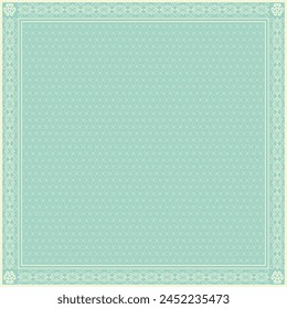 Hijab scarf flower abstract pattern.Ethnic geometric ornament with frame motif border hijab pattern.Design for fabric,print,scarves,shawl,kerchief,bandana,clothing,pareo,pillows,tablecloth,decoration.