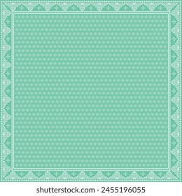 Hijab scarf flower abstract pattern.Ethnic geometric ornament with frame motif border hijab pattern.Design for fabric,print,scarves,shawl,kerchief,bandana,clothing,pareo,pillows,tablecloth,decoration.