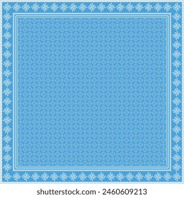 Hijab scarf flower abstract pattern.Ethnic geometric ornament with frame motif border hijab pattern.Design for fabric,print,scarves,shawl,kerchief,bandana,clothing,pareo,pillows,tablecloth,decoration.