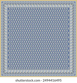 Hijab Schal Blume abstrakte Muster.Ethnische geometrische Ornament mit Rahmen Motiv Rand Hijab Muster.Design für Stoff, Druck, Schals, Schal, Kopftuch, Bandana, Kleidung, Pareo, Kissen, Tischdecke, Dekoration.