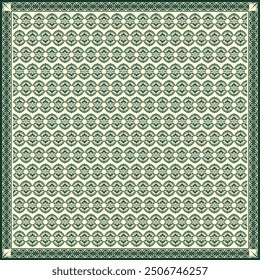 Hijab scarf flower abstract pattern.Ethnic geometric ornament with frame motif border hijab pattern.Design for fabric,print,scarves,shawl,kerchief,bandana,clothing,pareo,pillows,tablecloth,decoration.