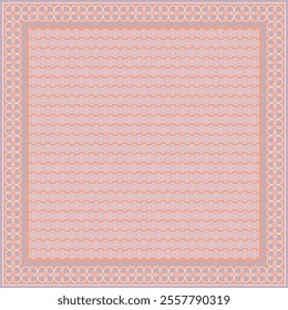 Hijab scarf flower abstract pattern.Ethnic geometric ornament with frame motif border hijab pattern.Design for fabric,print,scarves,shawl,kerchief,bandana,clothing,pareo,pillows,tablecloth,decoration.