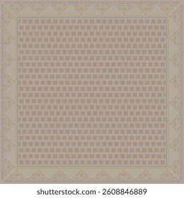 Hijab scarf flower abstract pattern.Ethnic geometric ornament with frame motif border hijab pattern.Design for fabric,print,scarves,shawl,kerchief,bandana,clothing,pareo,pillows,tablecloth,decoration.
