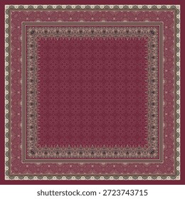 Diseño cuadrado del patrón del kerudung de la bufanda del hijab
