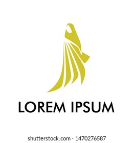 hijab or scarf logo icon for fashion women company 