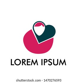 hijab or scarf logo icon for fashion women company 