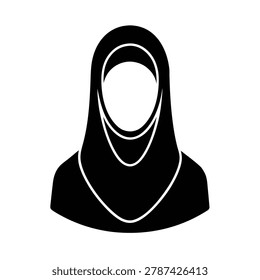 Hijab silhouette vector art Illustration