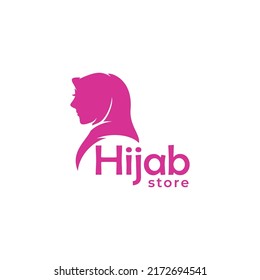 Hijab store logo design vector