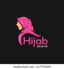 Vector de diseño del logotipo de la tienda hijab
