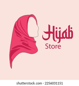 diseño vectorial del logotipo de la tienda hijab