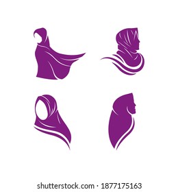 Hijab store logo vector template