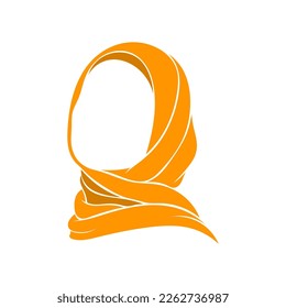 hijab symbol illustration of muslim woman. Perfect for logo templates