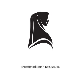 hijab vector black
