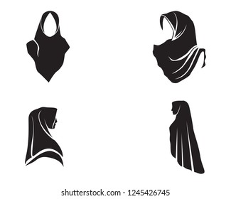 hijab vector black