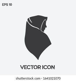 Hijab vector icon illustration. Ui/Ux. Premium quality.