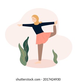 hijab woman doing exercise yoga, workout