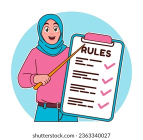 A hijab woman explains the rules