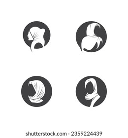 Hijab Woman Silhouette Icon And Symbol