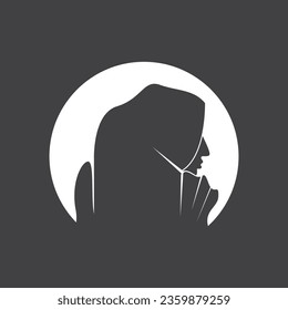 Hijab Woman Silhouette Icon And Symbol