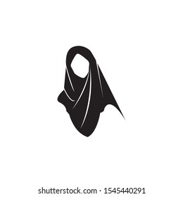 Hijab Women Black Silhouette Vector Icons Stock Vector (Royalty Free ...