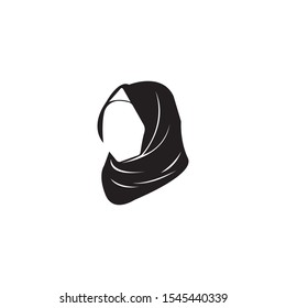 Hijab Women Black Silhouette Vector Icons Stock Vector (Royalty Free ...