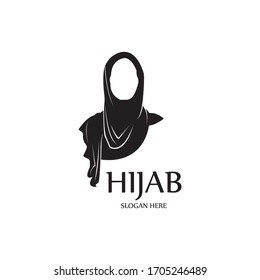 hijab women black silhouette vector icons app-vector
