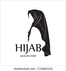 hijab women black silhouette vector icons app-vector
