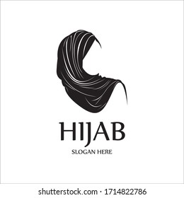 hijab women black silhouette vector icons app-vector