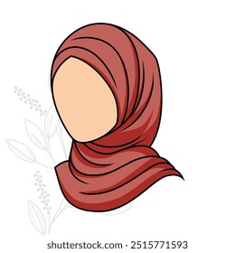 Modelo de mulheres hijab. Mulher muçulmana usando hijab. Vetor eps 10