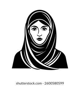 hijab wonem icon with white background