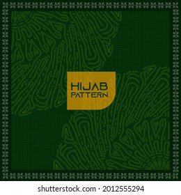 hijab,plantilla de scaf Diseño para impresión en tela, textil, papel, envoltura, scrapbooking. El adorno tradicional de azulejos de estilo étnico. Patrón sin foco. El fondo geométrico auténtico se repite.