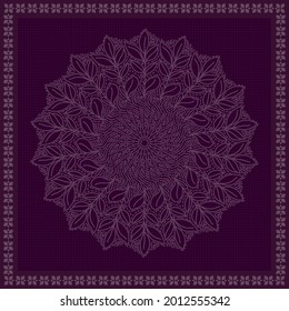 hijab,plantilla de scaf Diseño para impresión en tela, textil, papel, envoltura, scrapbooking. El adorno tradicional de azulejos de estilo étnico. Patrón sin foco. El fondo geométrico auténtico se repite.