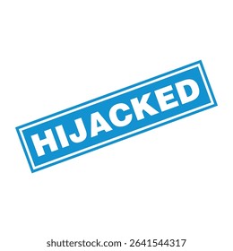 Hijacked Letter Rubber Stamp Vector Design Template