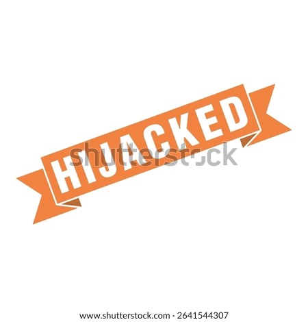 Hijacked Letter Rubber Stamp Vector Design Template