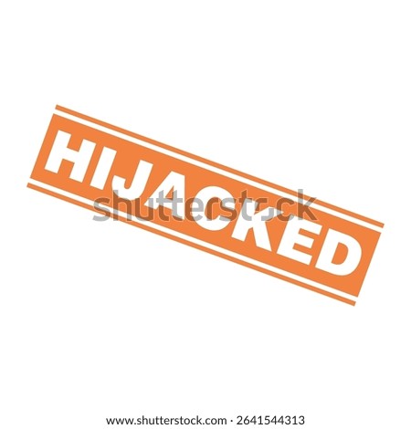 Hijacked Letter Rubber Stamp Vector Design Template