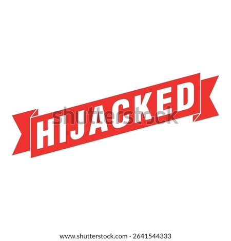 Hijacked Letter Rubber Stamp Vector Design Template